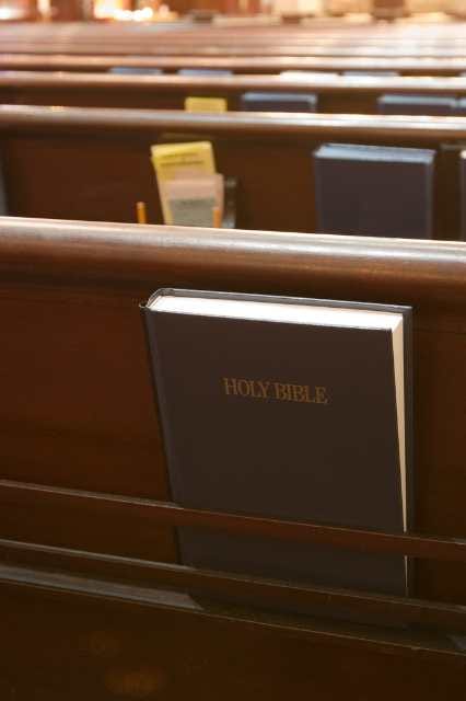 Bible in a pew
